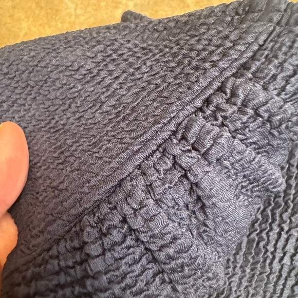 MICHAEL MICHAEL KORS Navy Blue RuchedTop Bandeau Padded Bikini Top Size Medium - Picture 7 of 15